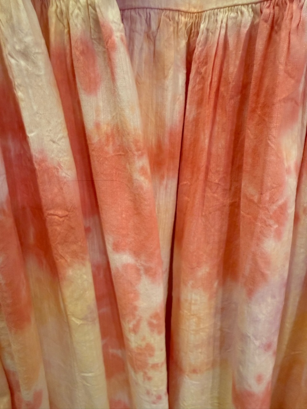 Brand New Old Navy Tie-Dye Tiered Maxi Sundress - Pink/Peach/Yellow - Picture 4 of 10